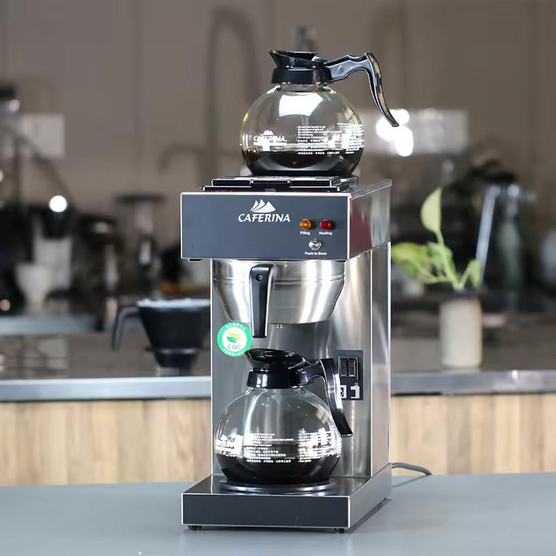 Caferina Commercial Drip Coffee Brewer with two Pots